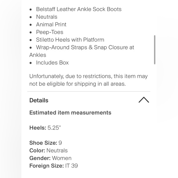 BELSTAFF perfect condition, cream and brown wrapped around the ankle platform, - Picture 7 of 7